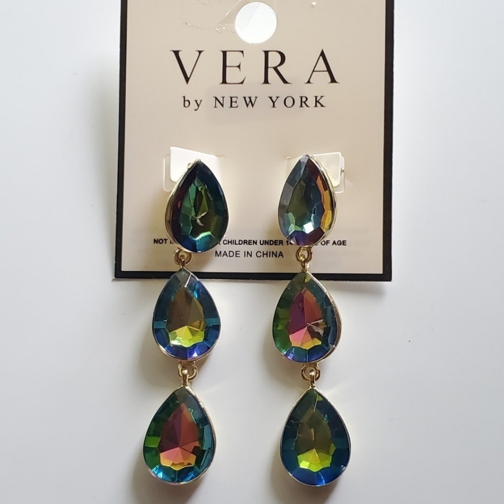 Multicolor Rhinstone Bracelet & Earring Set - Picture 3 of 3